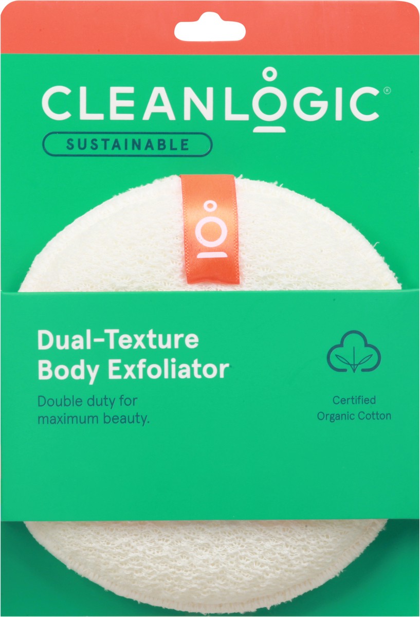 slide 12 of 12, cleanlogic Dual-Texture Body Exfoliator 1 ea, 1 ct
