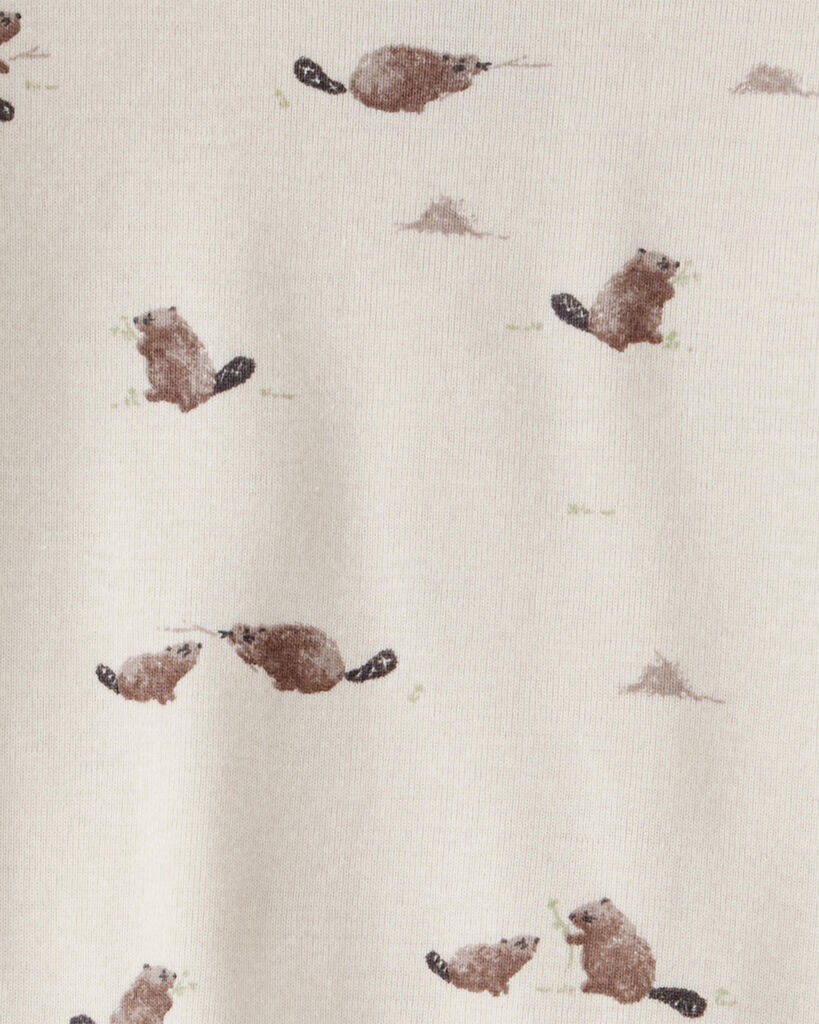 slide 2 of 3, Littleplanet Baby Organic Cotton Pajamas in Beavers' Creek Print Beavers Creek 9M, 1 ct