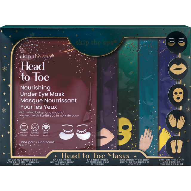 slide 1 of 1, SKIP THE SPA Head To Toe Mask Set, 5 ct