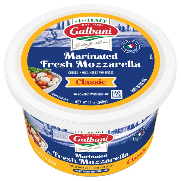 slide 1 of 1, Galbani Marinated Fresh Mozzarella Cheese, 12 oz