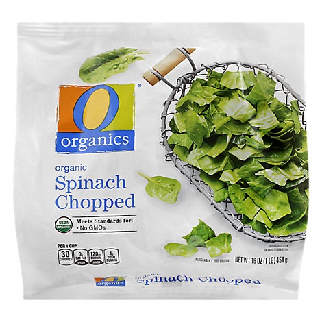 slide 1 of 1, O Organics Organic Spinach Chopped, 16 oz