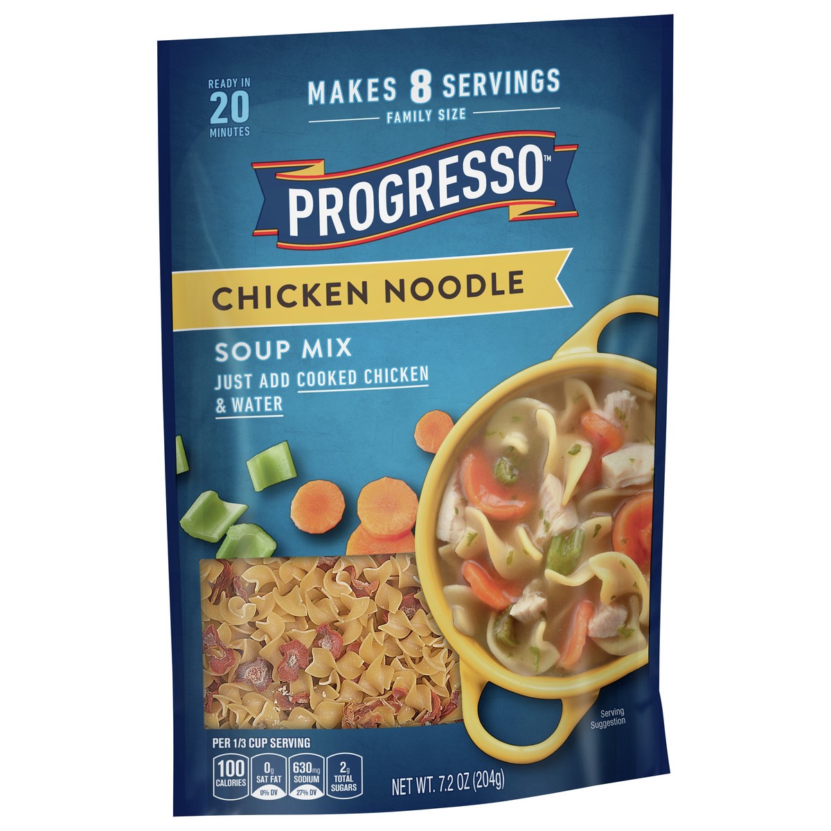 slide 8 of 9, Progresso Chicken Noodle Dry Soup Mix, Family Size, 7.2 oz., 7.2 oz