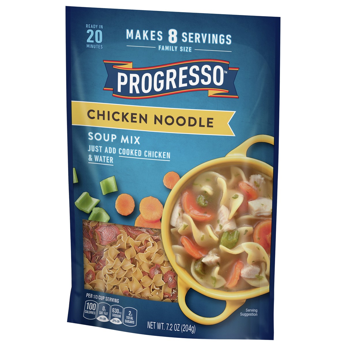 slide 2 of 9, Progresso Chicken Noodle Dry Soup Mix, Family Size, 7.2 oz., 7.2 oz