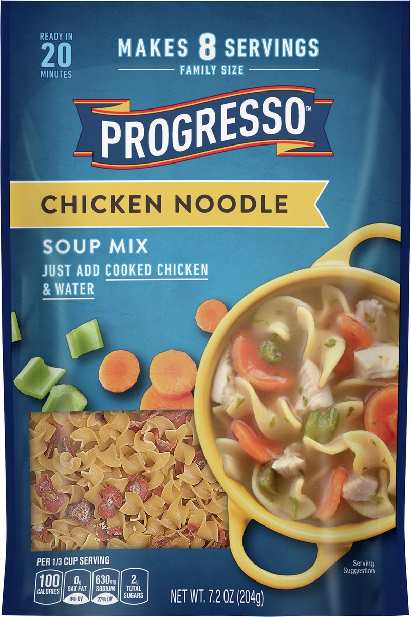 slide 5 of 9, Progresso Chicken Noodle Dry Soup Mix, Family Size, 7.2 oz., 7.2 oz