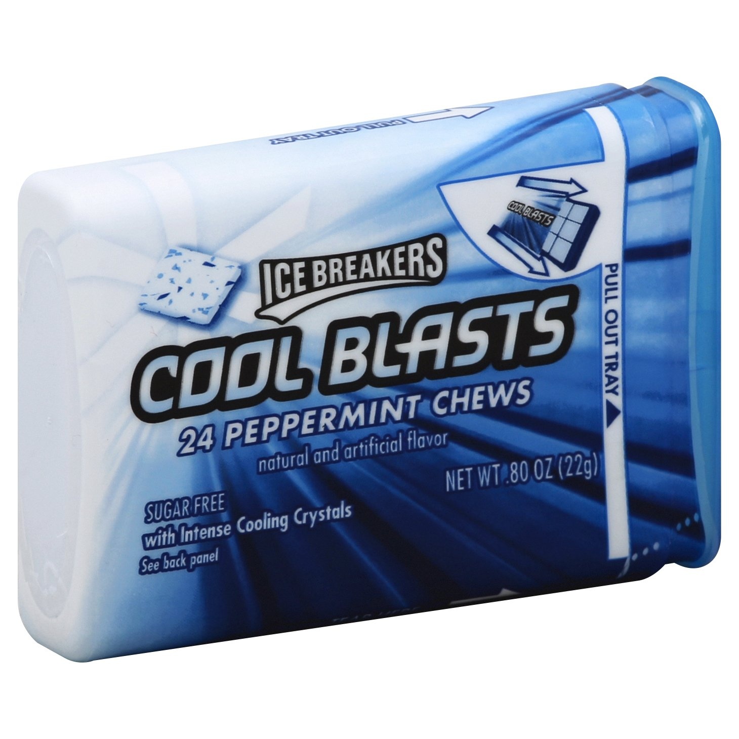 slide 1 of 2, Ice Breakers Cool Blasts Sugar Free Peppermint Chews Mints, 24 ct