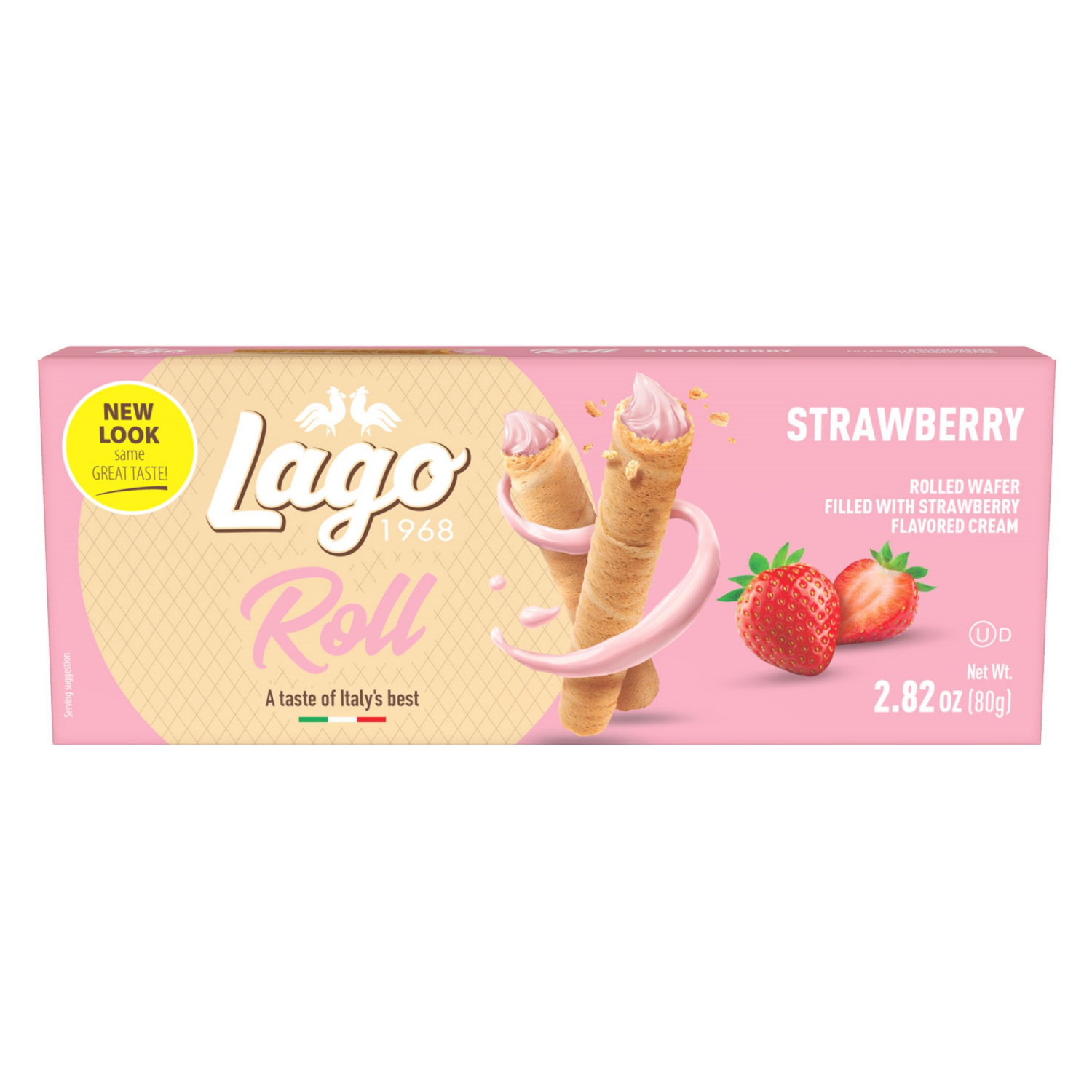 slide 1 of 3, Gastone Lago Strawberry Wafer Roll, 1 ct