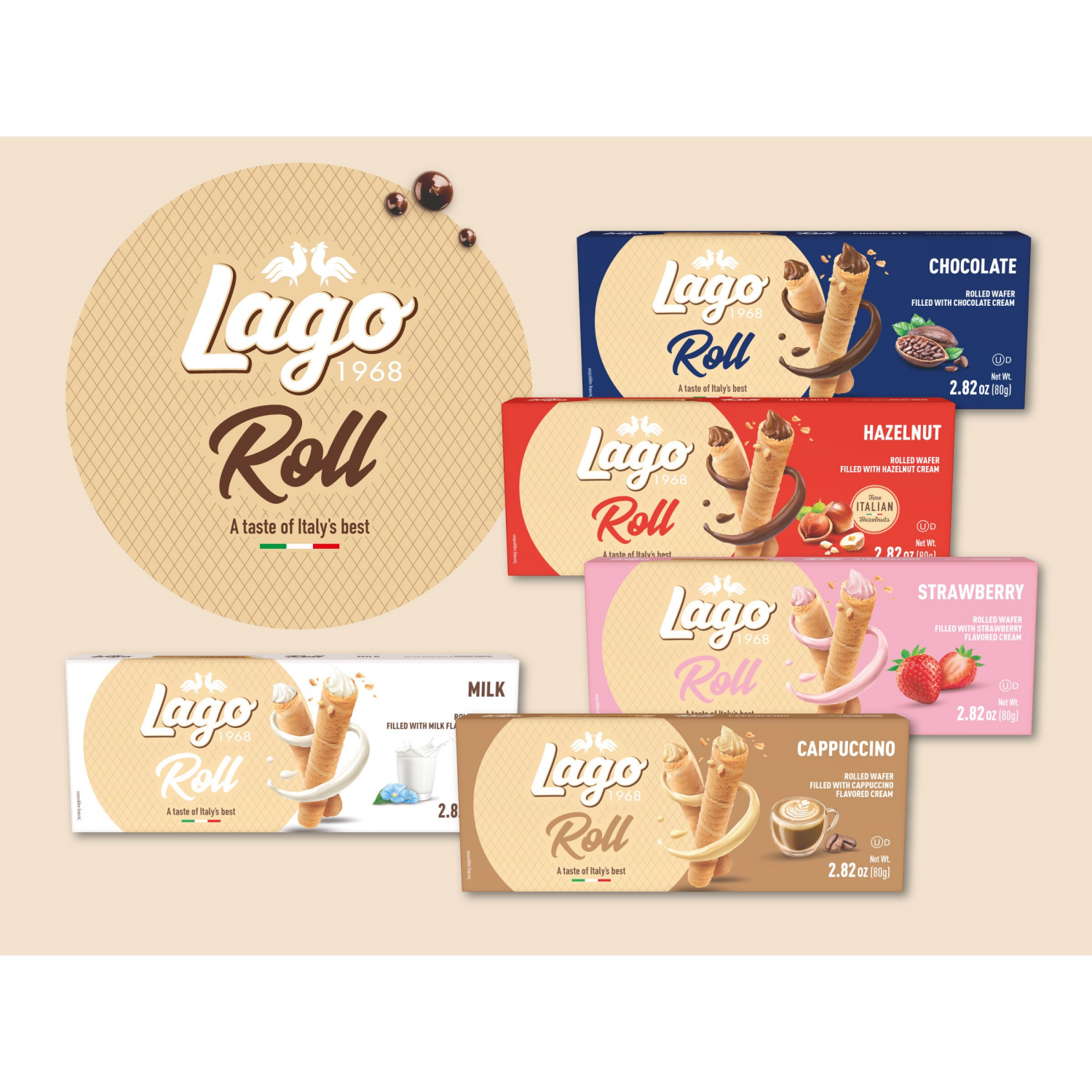 slide 3 of 3, Gastone Lago Lago Roll Break Hazelnut, 2.82 oz