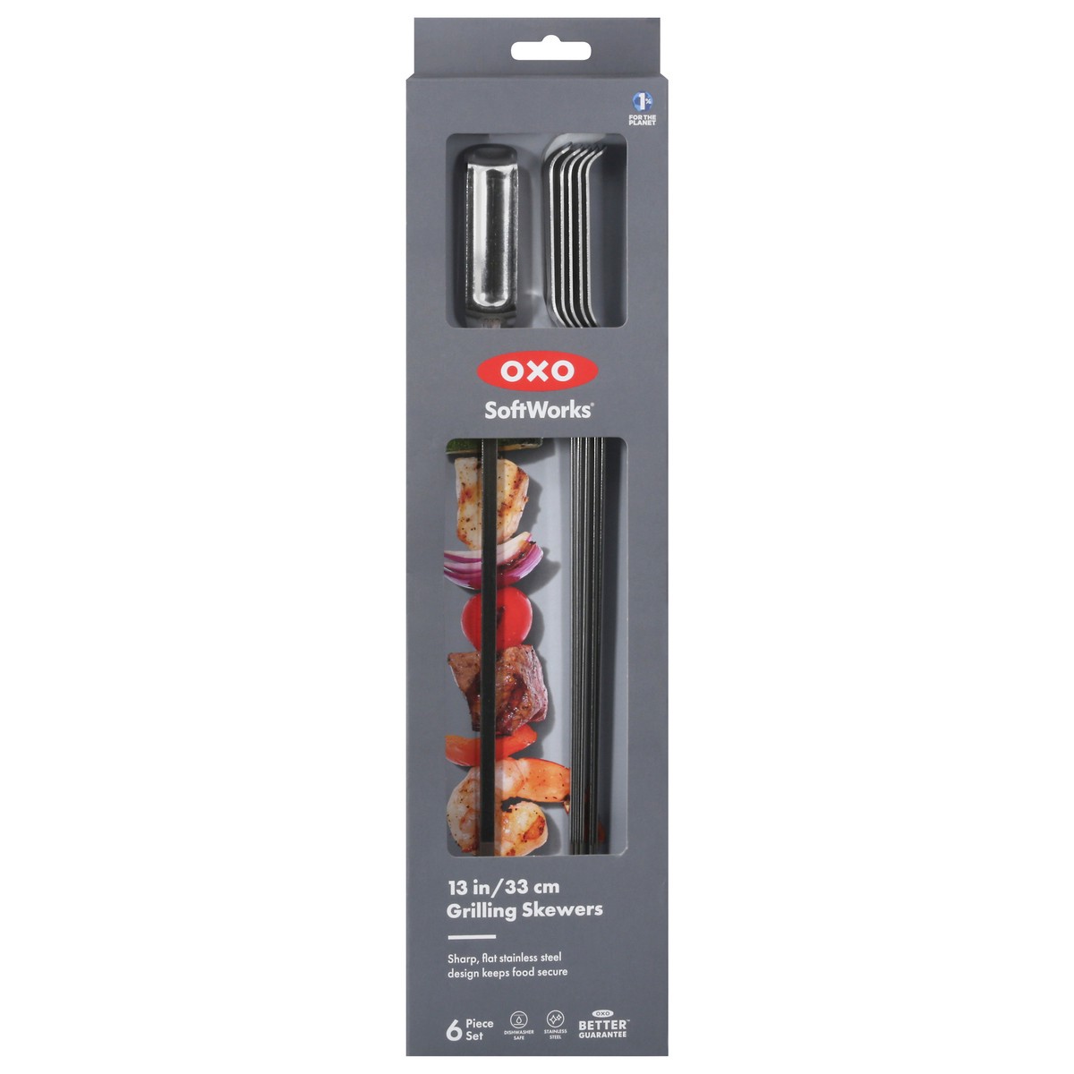 slide 1 of 19, OXO SoftWorks 13 Inch Grilling Skewers 1 ea, 1 ct