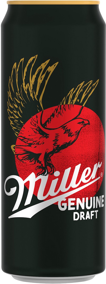 slide 5 of 8, Miller Genuine Draft Beer, American Lager, 24 fl. oz. Can, 4.6% ABV, 288 oz