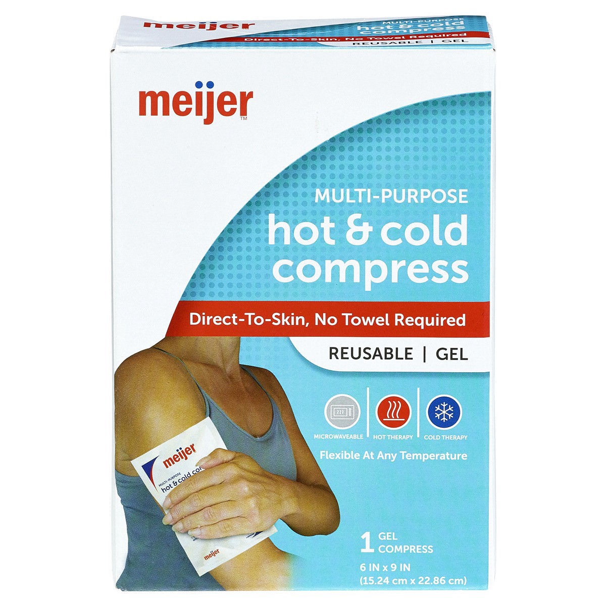 slide 1 of 9, Meijer Hot & Cold Gel Compress, 1 ct