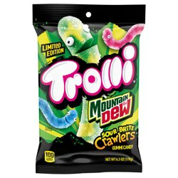 Trolli Mountain Dew Sour Brite Crawlers 6.3 Ounce Peg