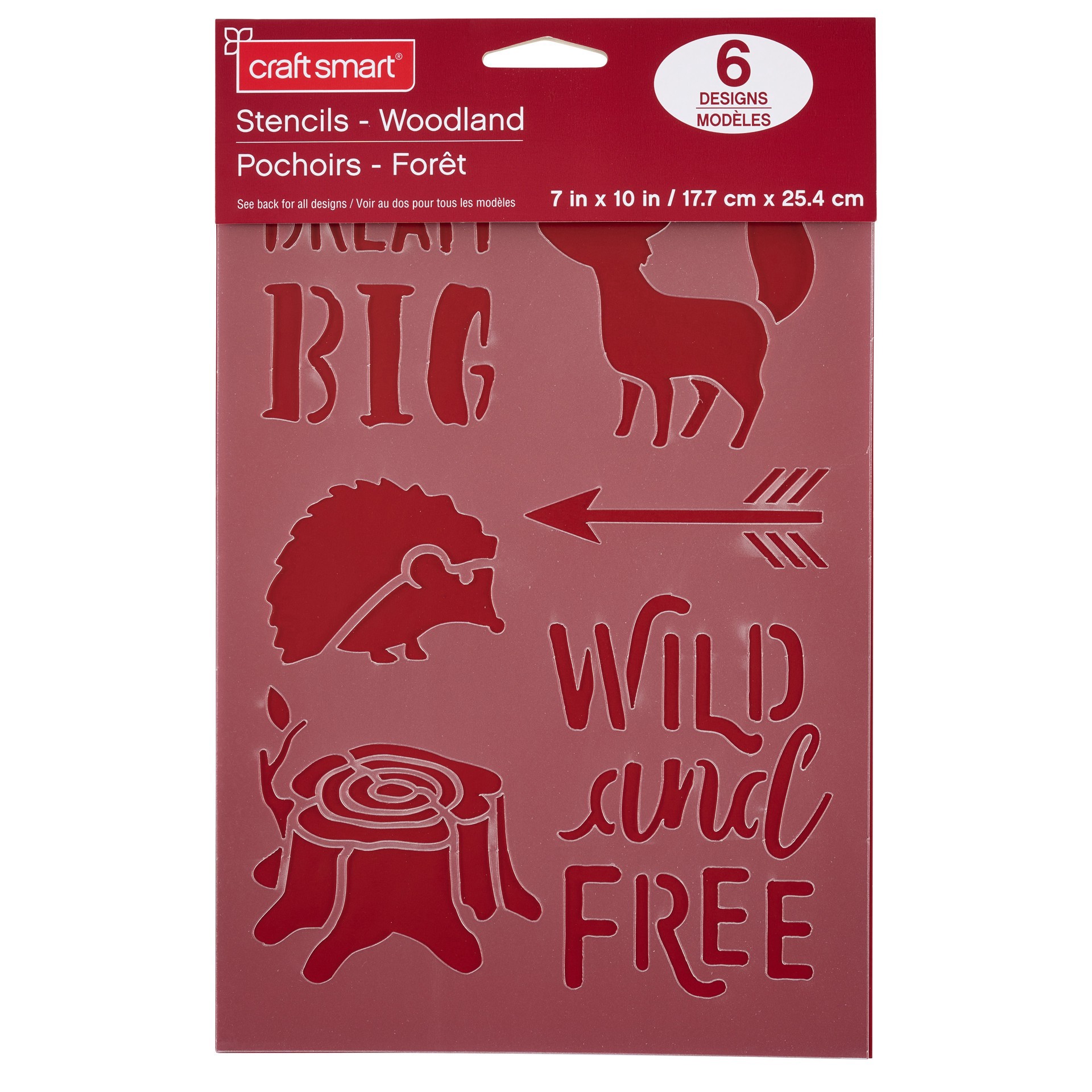 slide 3 of 3, Woodland Stencils, 7" X 10" By Craft Smart, 7 in x 10 in