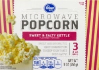 slide 1 of 1, Kroger Sweet & Salty Kettle Microwave Popcorn, 3 ct; 3 oz