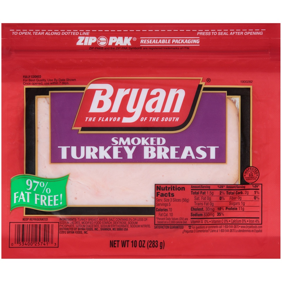 slide 2 of 4, Bryan Smoked Turkey Breast, 10 oz