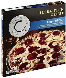 slide 1 of 1, Culinary Circle Ultra Thin Crust Pepperoni Pizza, 14.2 oz