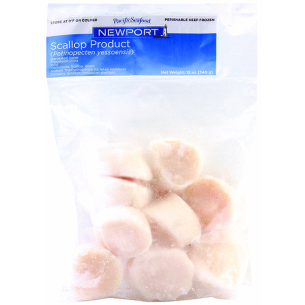 slide 1 of 1, Pacific Seafood Scallop Sea U/15 Iqf, 12 oz