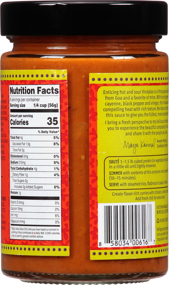slide 4 of 14, Maya Kaimal Sauce Spicy Vindaloo 12.5 Oz, 12.5 oz