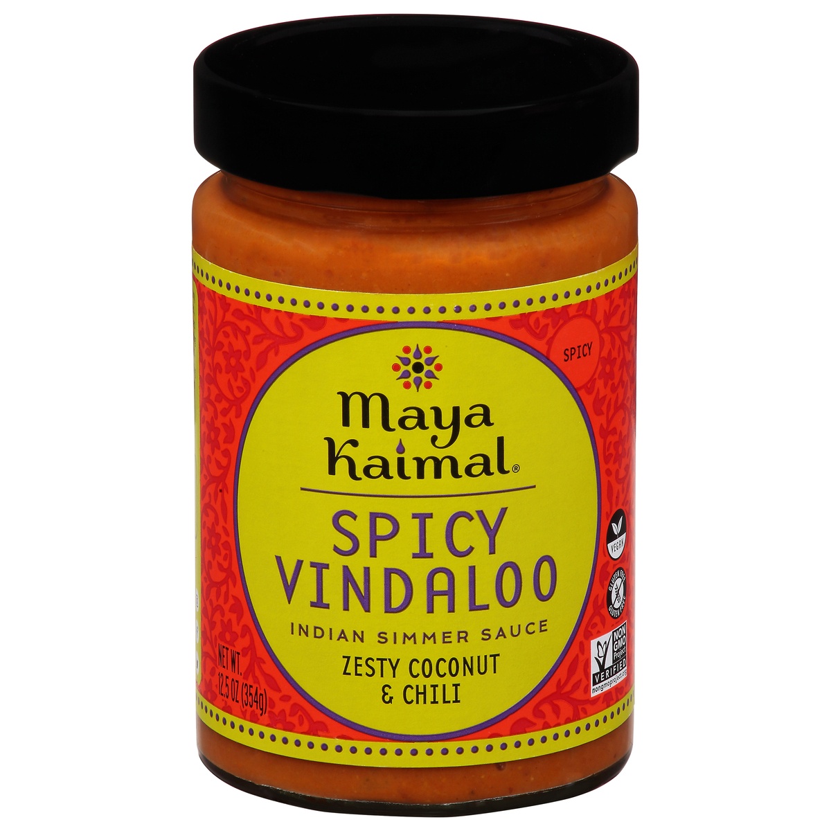 slide 1 of 1, Maya Kaimal Spicy Vindaloo Indian Simmer Sauce 12.5 oz, 