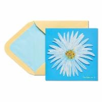 slide 1 of 1, Papyrus S18 Blue Flower Birthday Card, 1 ct; 5.75 in x 5.75 in