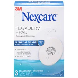 Nexcare Tegaderm + Pad Transparent Dressing - 3 ea