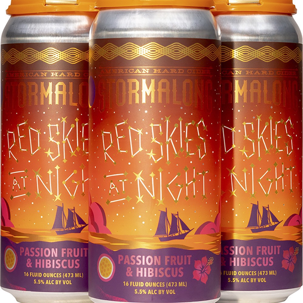slide 1 of 1, Stormalong Cider Red Skies At Night, 4 ct; 16 oz