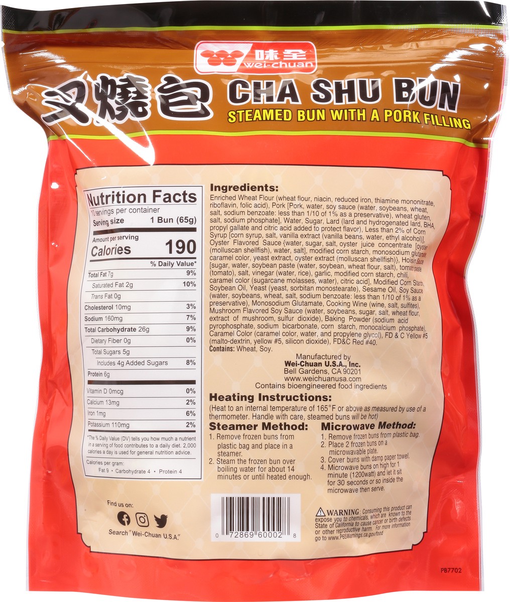 slide 5 of 9, Wei-Chuan Cha Shu Bun 10 ea, 10 ct