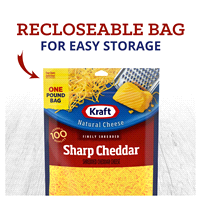 slide 4 of 29, Kraft Sharp Cheddar Finely Shredded Cheese, 8 oz Bag, 8 oz