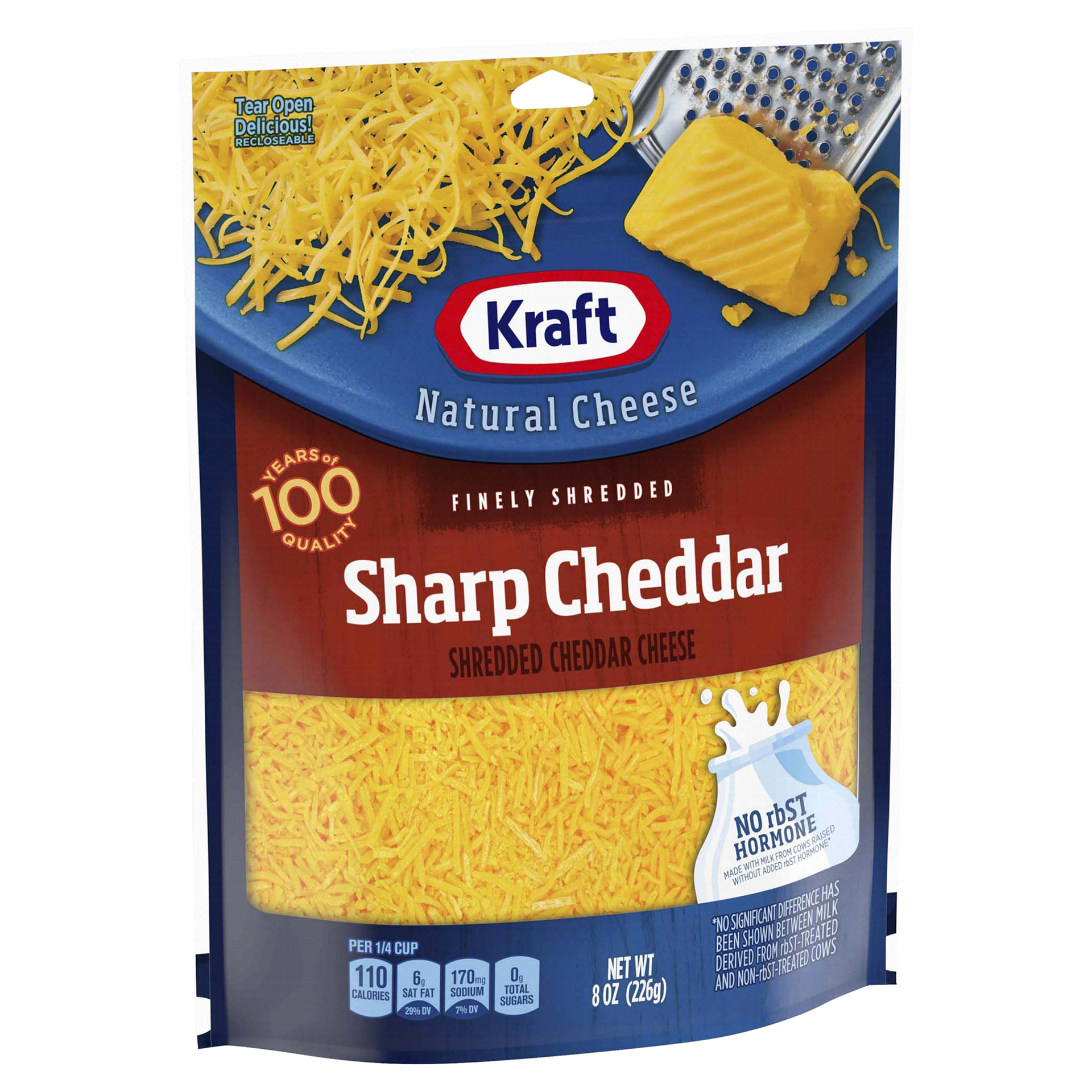 slide 17 of 29, Kraft Sharp Cheddar Finely Shredded Cheese, 8 oz Bag, 8 oz