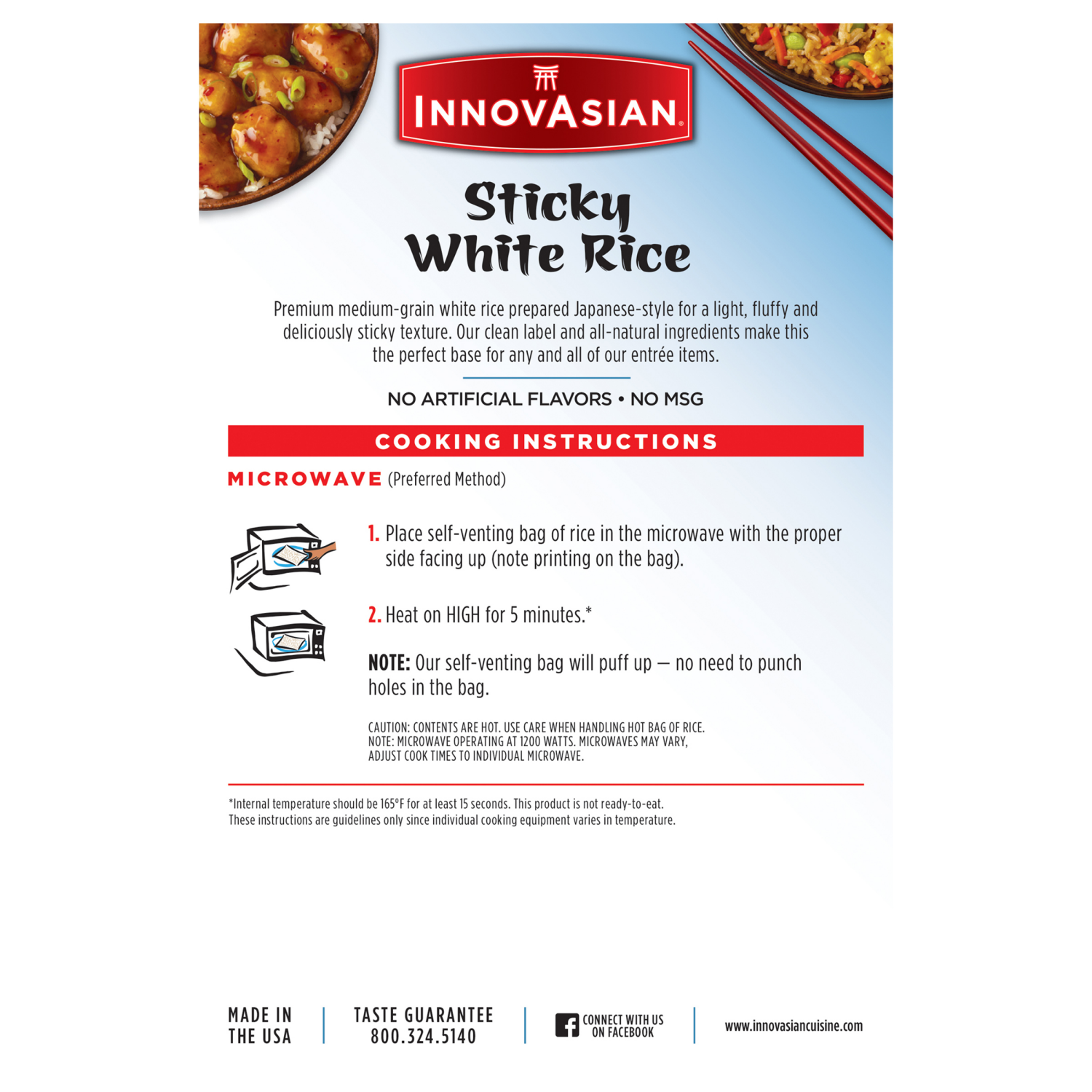 slide 2 of 6, InnovAsian Sticky White Rice (Frozen), 18 oz
