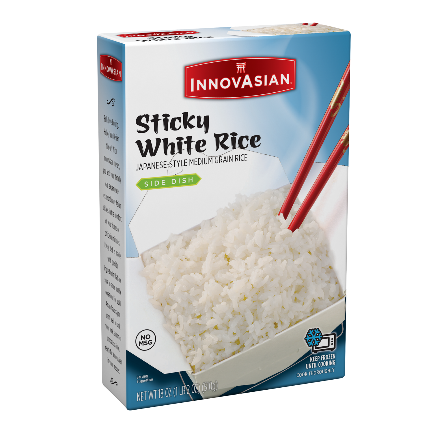 slide 5 of 6, InnovAsian Sticky White Rice (Frozen), 18 oz