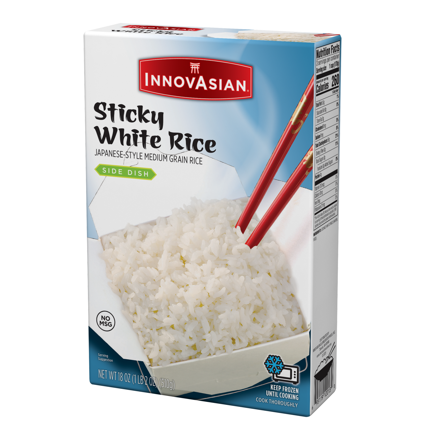 slide 6 of 6, InnovAsian Sticky White Rice (Frozen), 18 oz