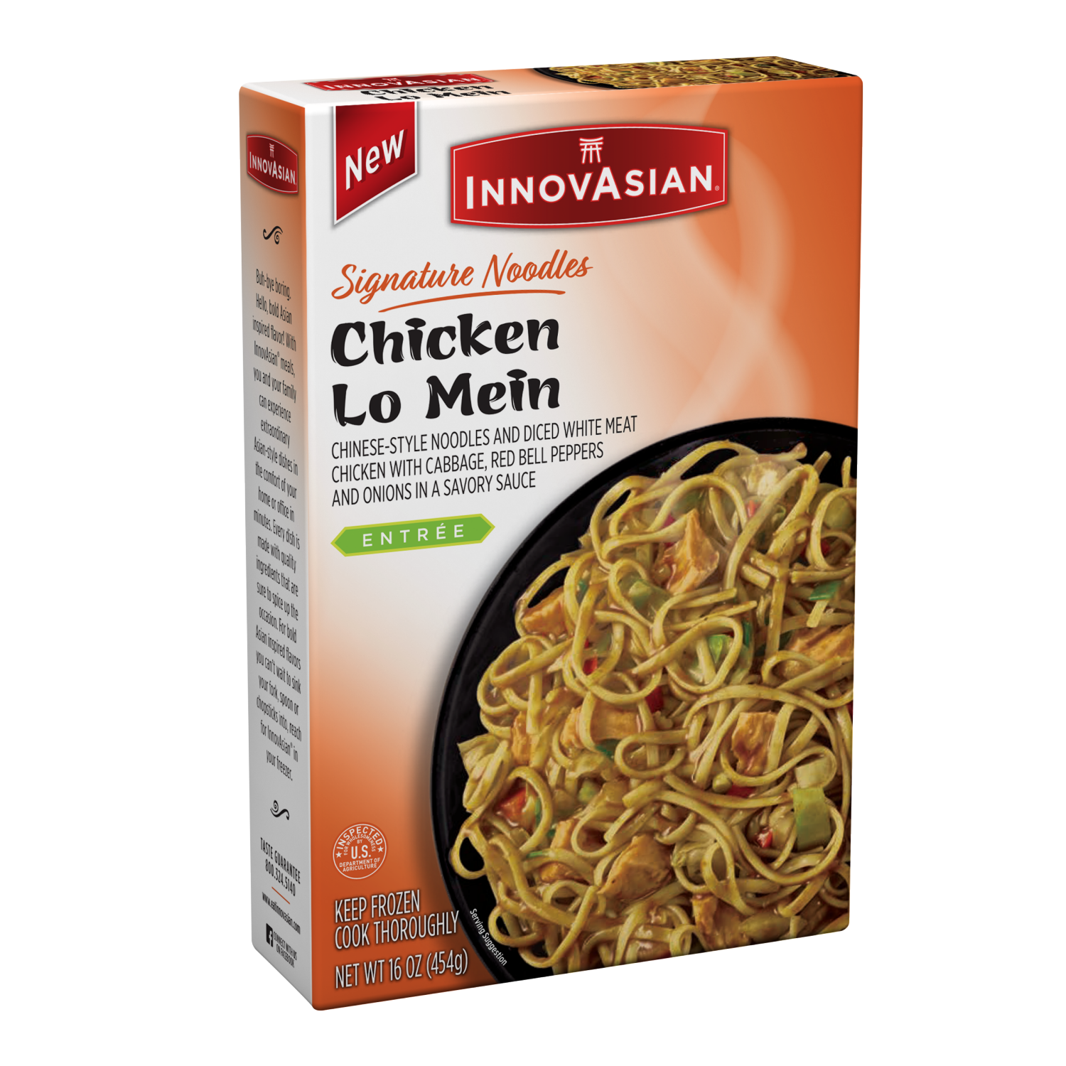 slide 5 of 6, InnovAsian Chicken Lo Mein (Frozen), 16 oz
