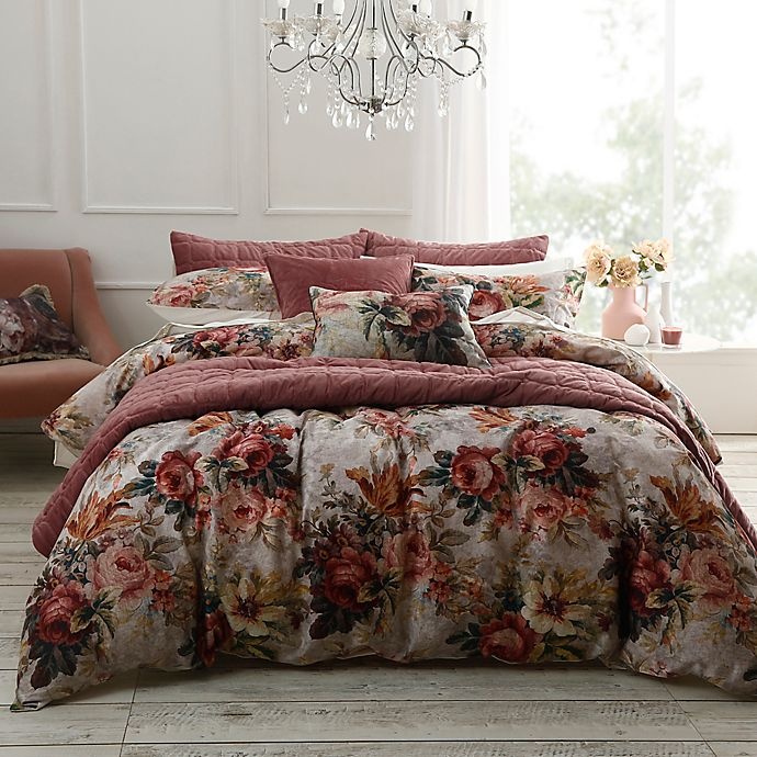 slide 1 of 1, MM Linen Vintage Floral Queen Comforter Set - Blush, 3 ct