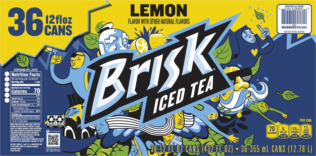 slide 5 of 6, Brisk Iced Tea - 36 ct, 36 ct