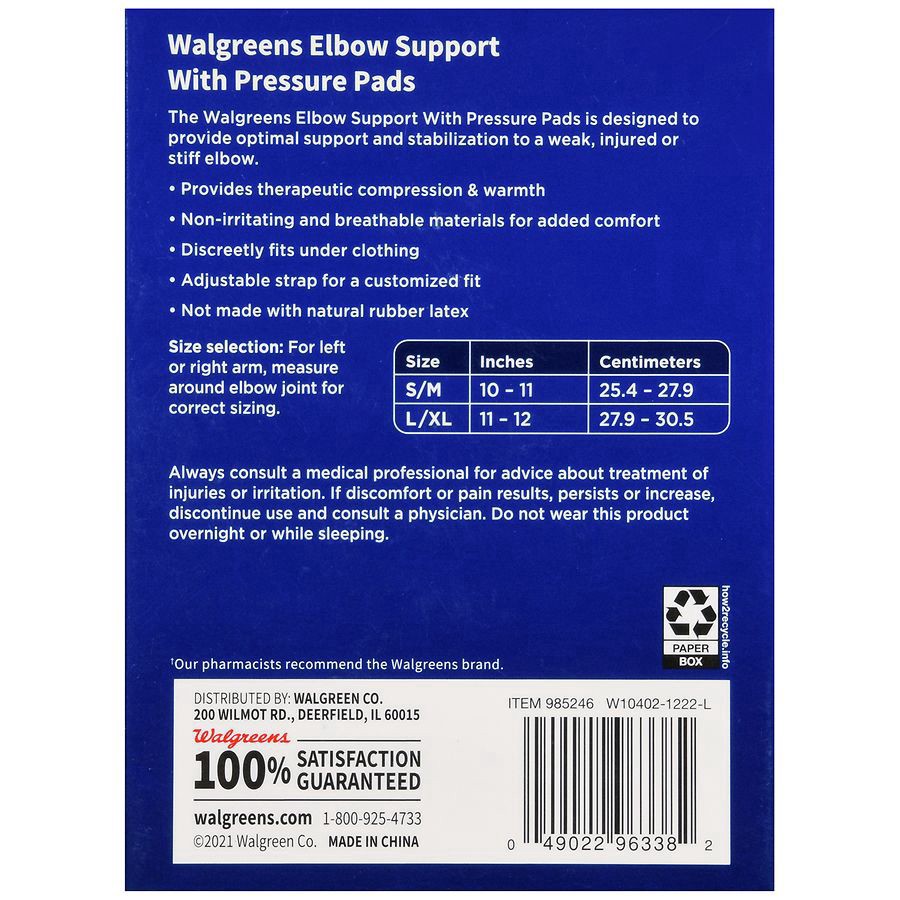 slide 2 of 5, Walgreens Elbow Support Large-Extra Large, 1 ct