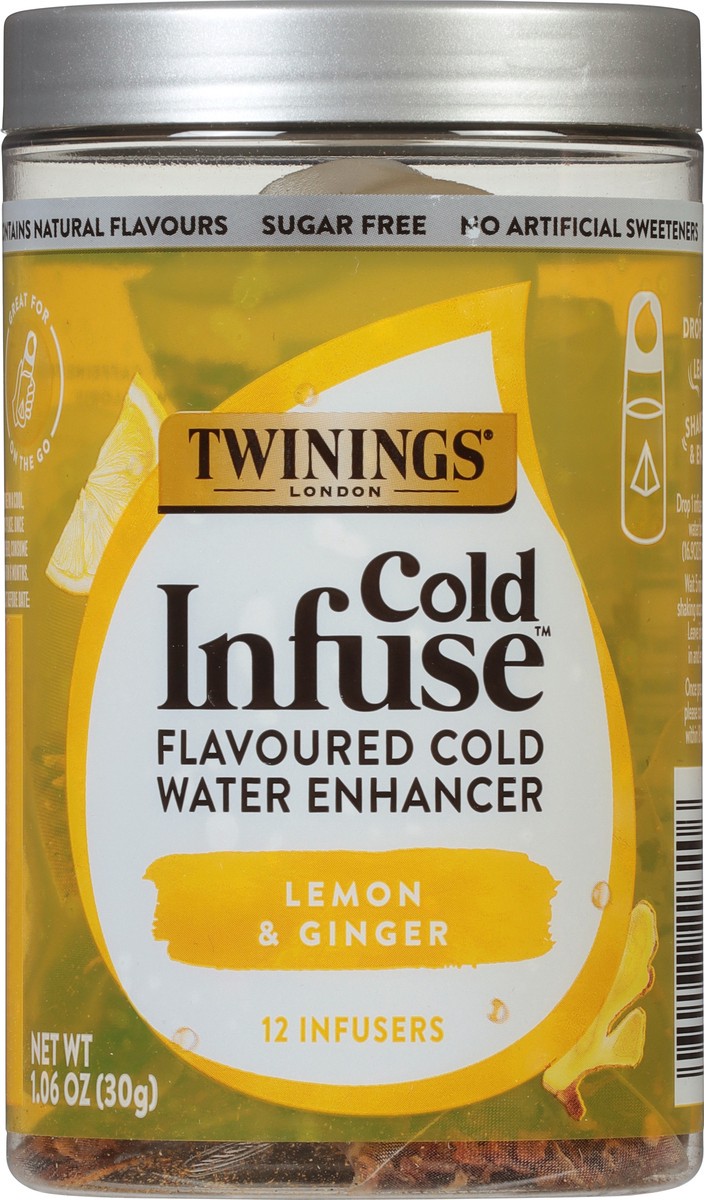 slide 4 of 9, Twinings Cold Infuse Lemon & Ginger Flavoured Cold Water Enhancer 12 ea, 12 ct