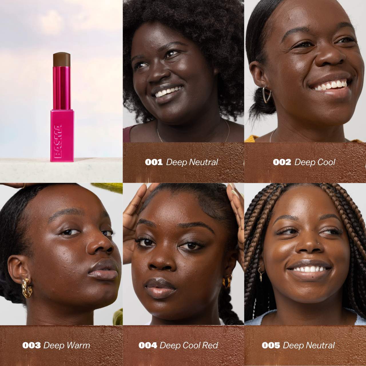 slide 3 of 7, BASMA The Foundation Stick for Hydrating, Buildable Coverage and Natural Finish 5, 0.22 oz / 6.3 gram