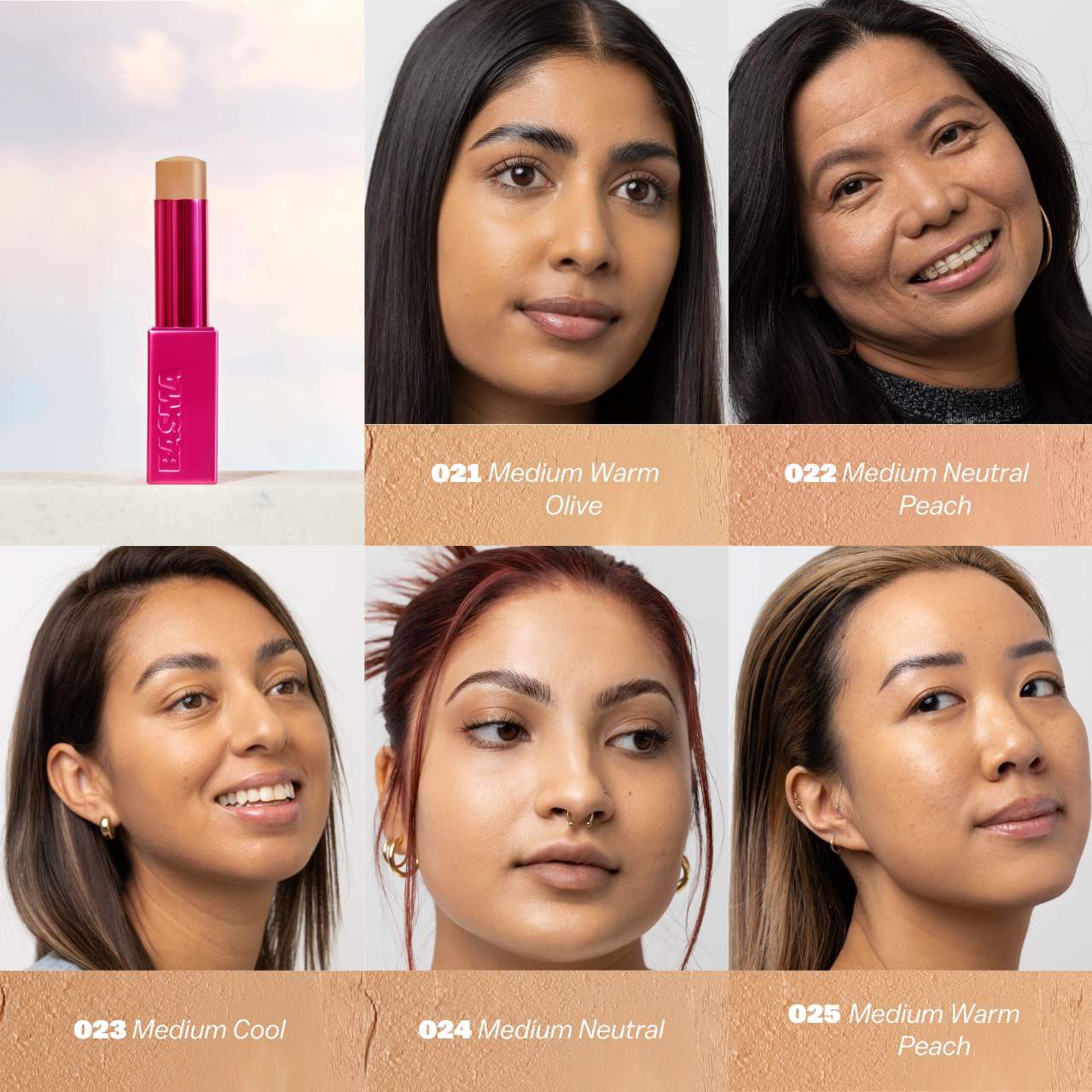 slide 3 of 7, BASMA The Foundation Stick for Hydrating, Buildable Coverage and Natural Finish 24, 0.22 oz / 6.3 gram