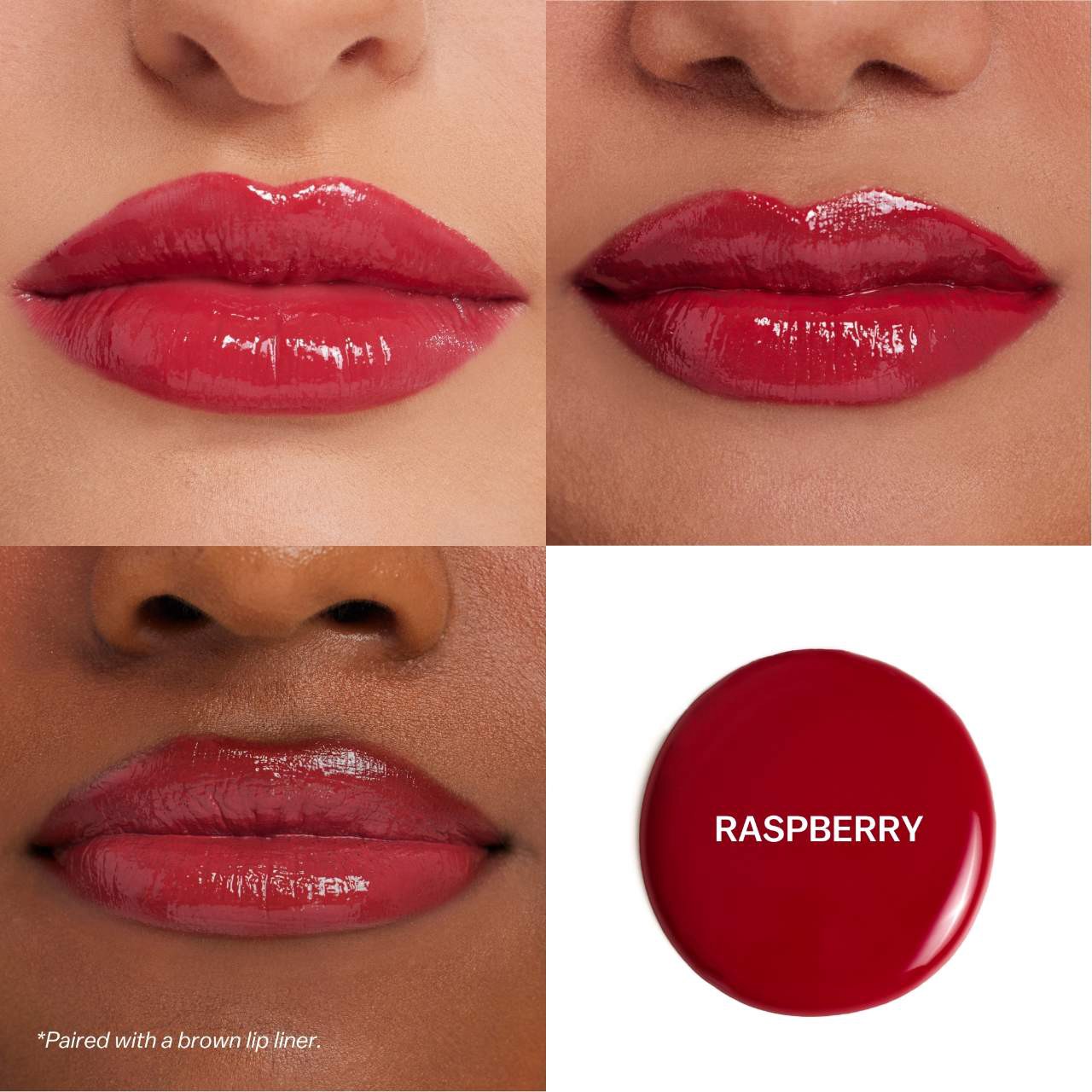 slide 2 of 11, BASMA The High-Pigment Blurring Gloss Balm Raspberry, 0.18 oz / 5.5 ml
