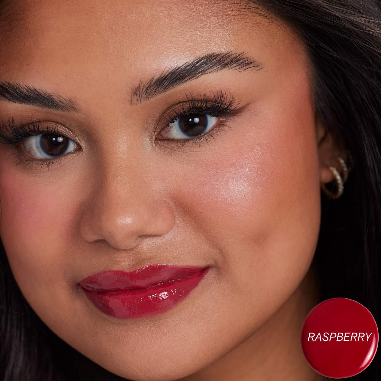 slide 10 of 11, BASMA The High-Pigment Blurring Gloss Balm Raspberry, 0.18 oz / 5.5 ml