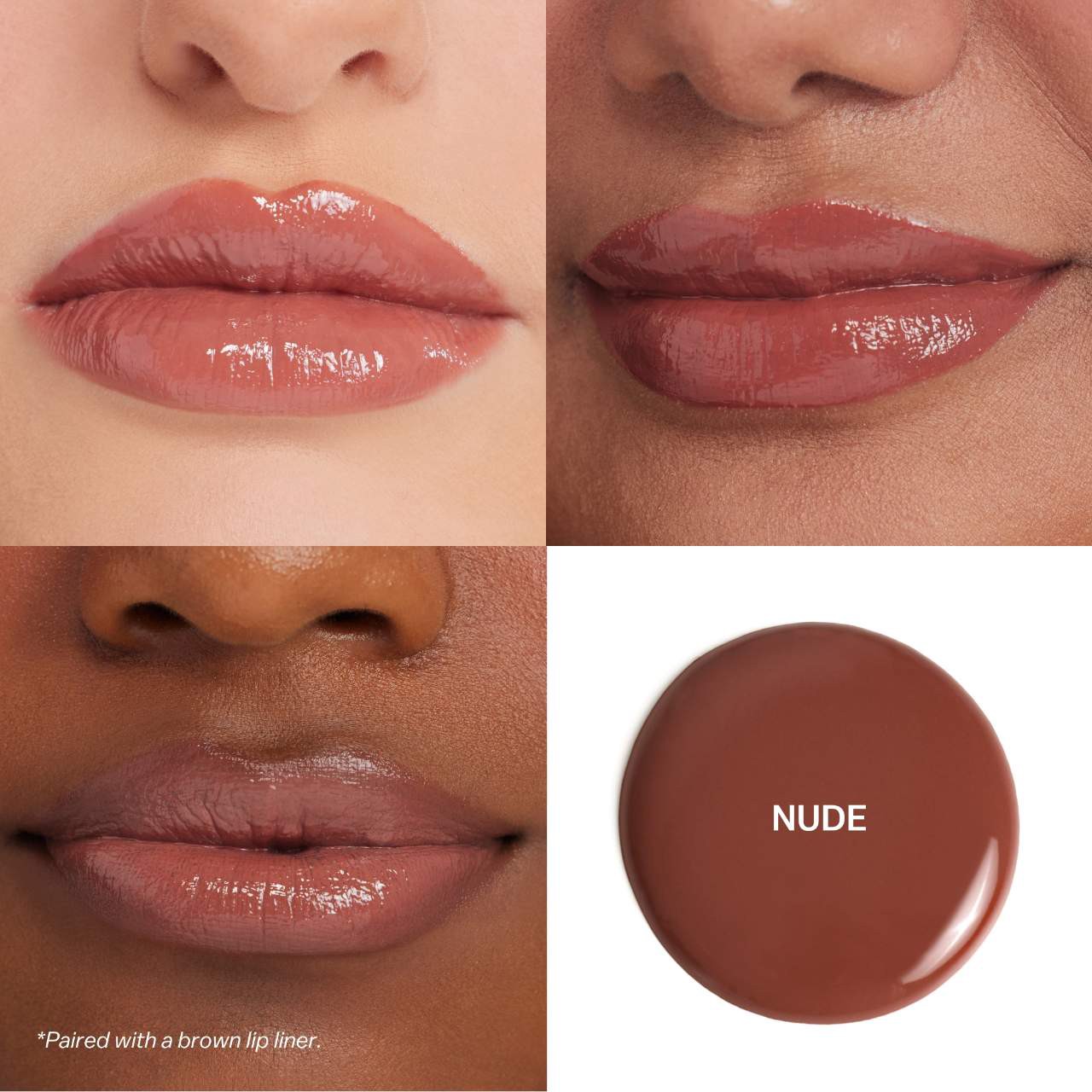 slide 5 of 11, BASMA The High-Pigment Blurring Gloss Balm Nude, 0.18 oz / 5.5 ml