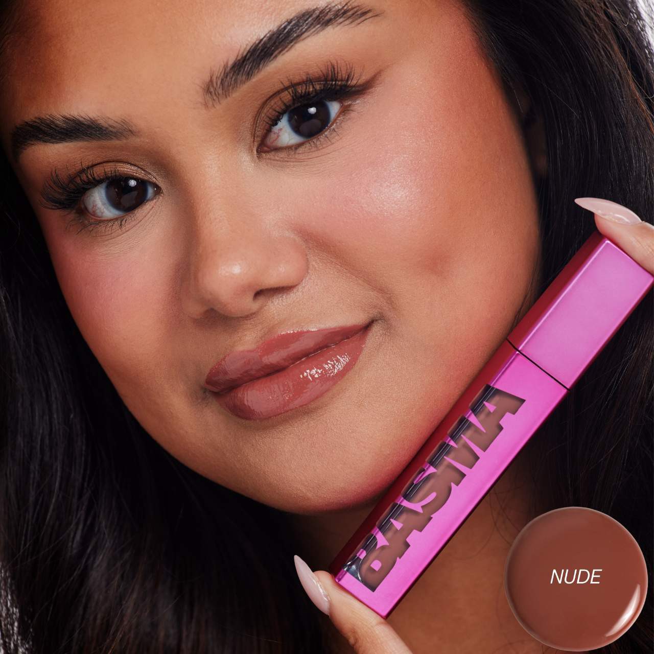 slide 11 of 11, BASMA The High-Pigment Blurring Gloss Balm Nude, 0.18 oz / 5.5 ml
