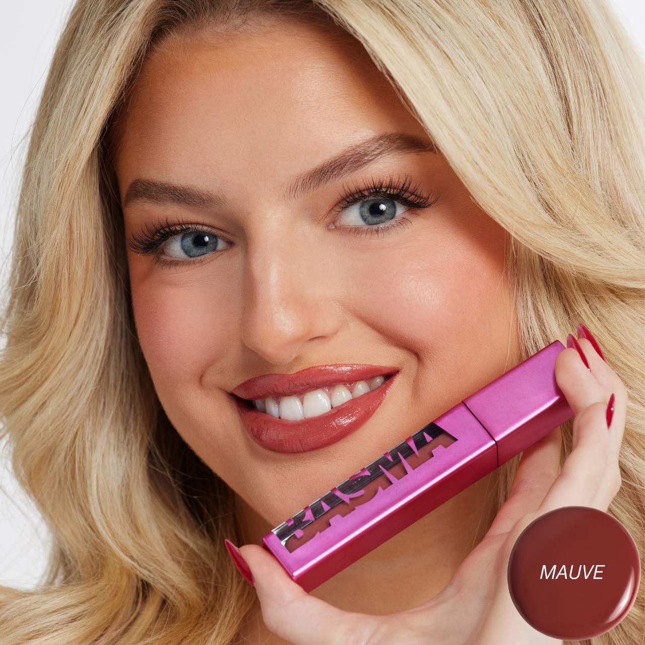 slide 10 of 11, BASMA The High-Pigment Blurring Gloss Balm Mauve, 0.18 oz / 5.5 ml