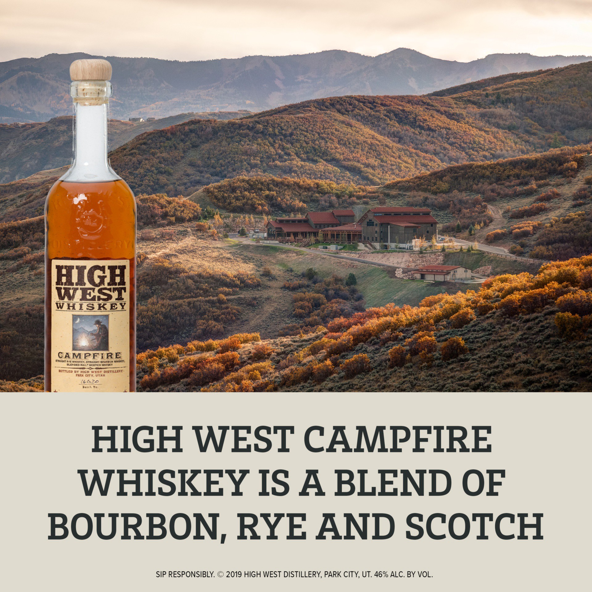 slide 3 of 7, High West Campfire Whiskey, 750 mL Bottle, 92 Proof, 750 ml