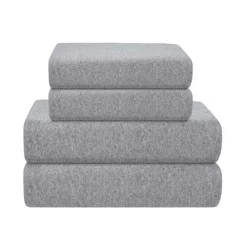 Everyday Living Jersey Sheet Set - 3 Piece - Heather Gray