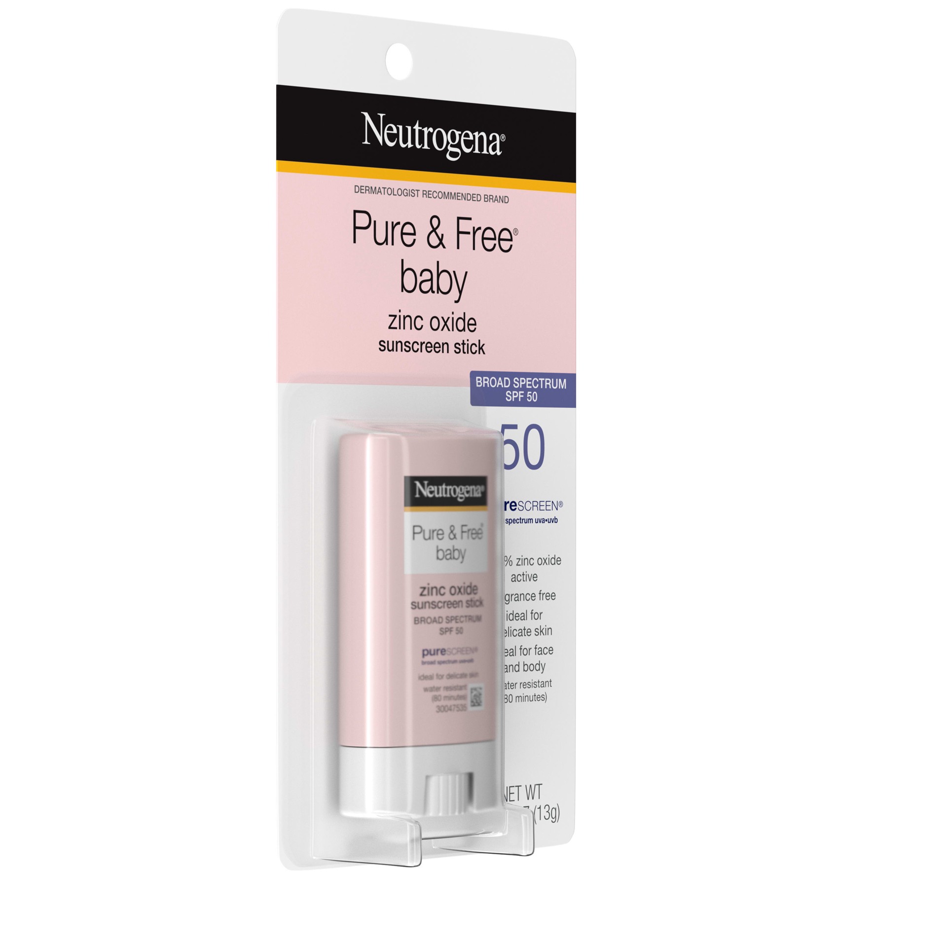 slide 5 of 6, Neutrogena Pure & Free Baby SPF 50 Sunscreen Stick 0.47 oz, 0.47 oz