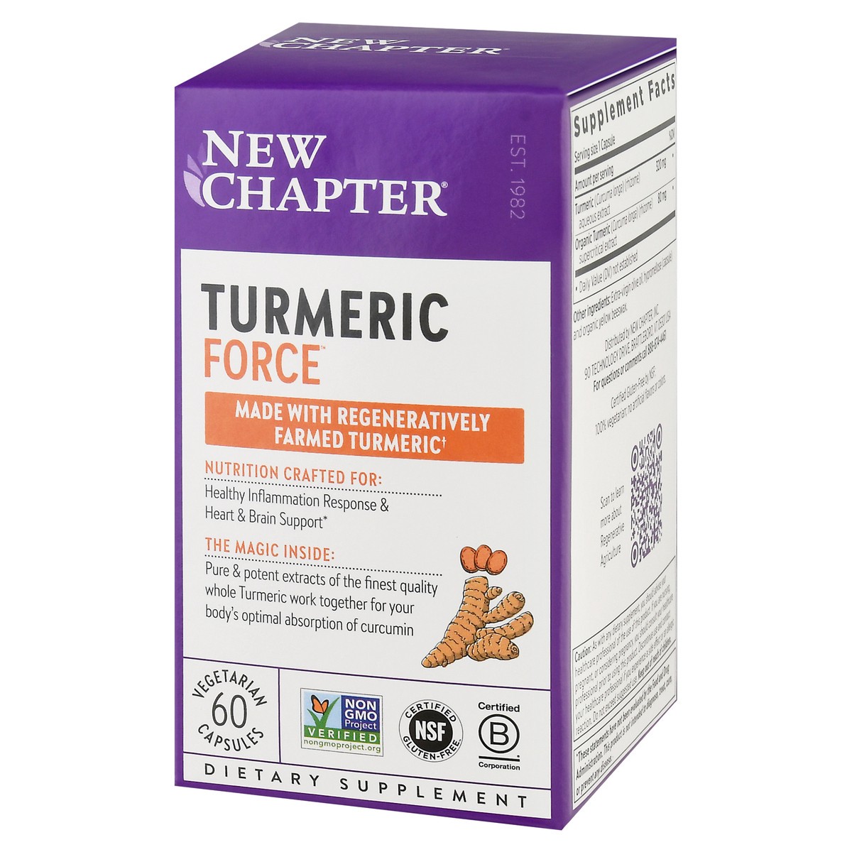 slide 5 of 9, New Chapter Turmeric Force, 60 ct