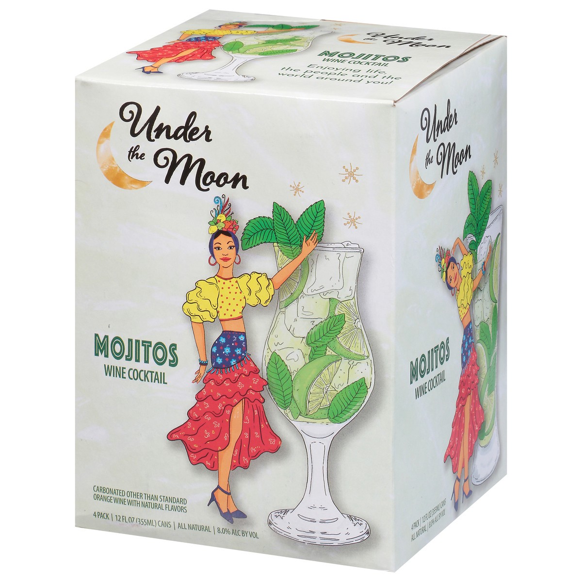 slide 3 of 11, Under the Moon Mojitos Wine Cocktail 4 - 12 fl oz Cans, 4 ct