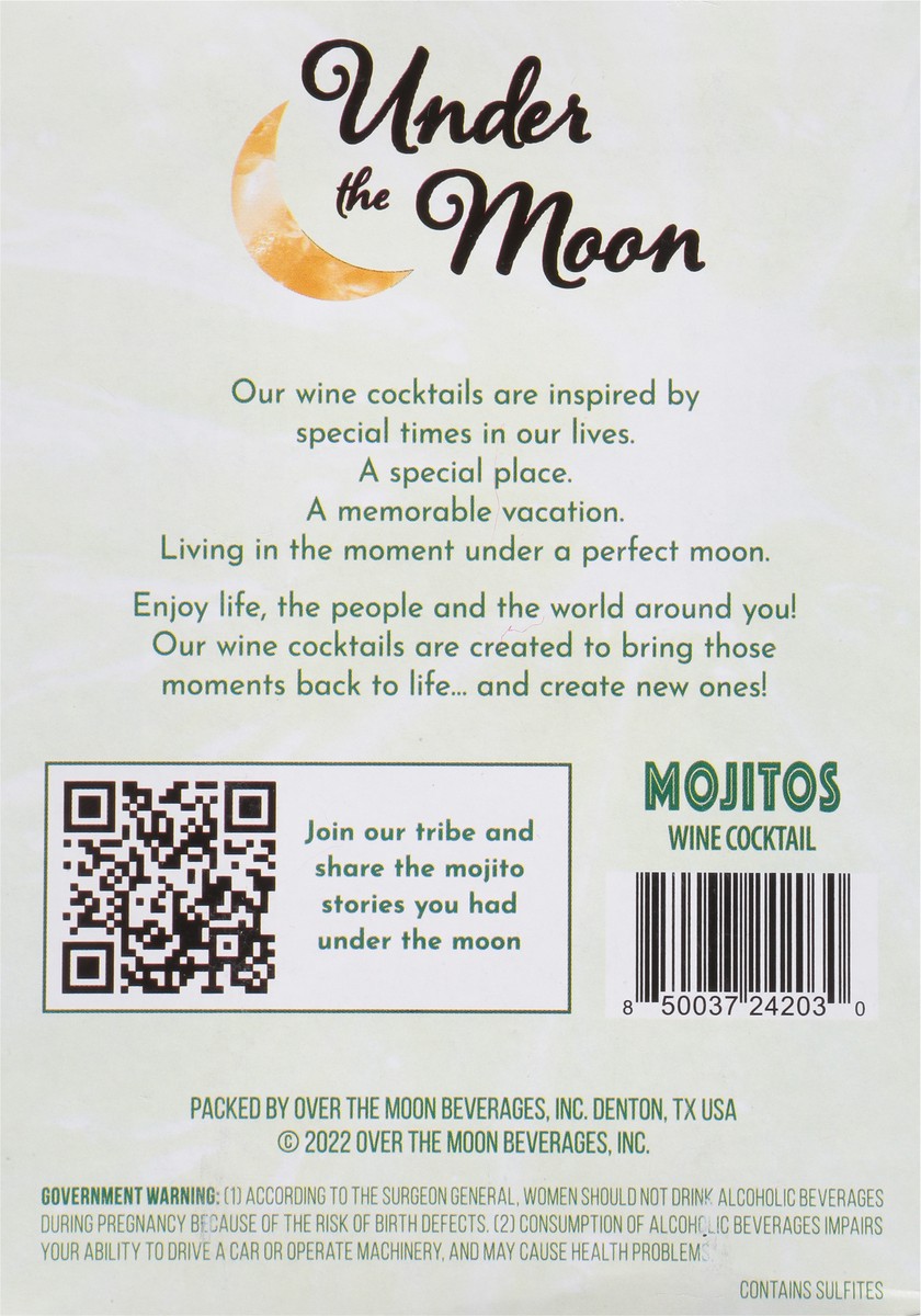 slide 6 of 11, Under the Moon Mojitos Wine Cocktail 4 - 12 fl oz Cans, 4 ct