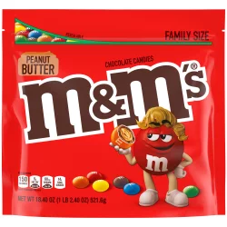 M&M's Peanut Butter Milk Chocolate Candy, Family Size